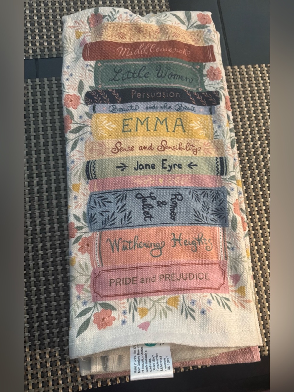 Literary Classic Book Set Kitchen Towels for Book Lovers by Truly Lou Set of 3